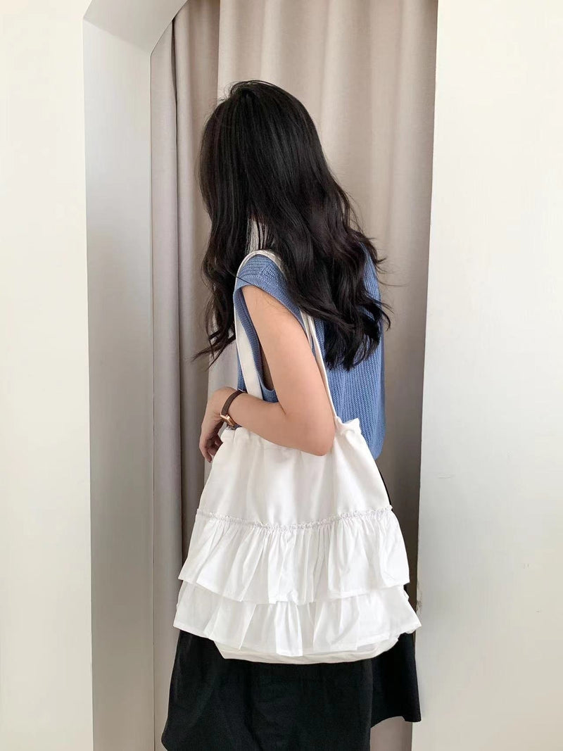 RUFFLE SHOULDER BAG