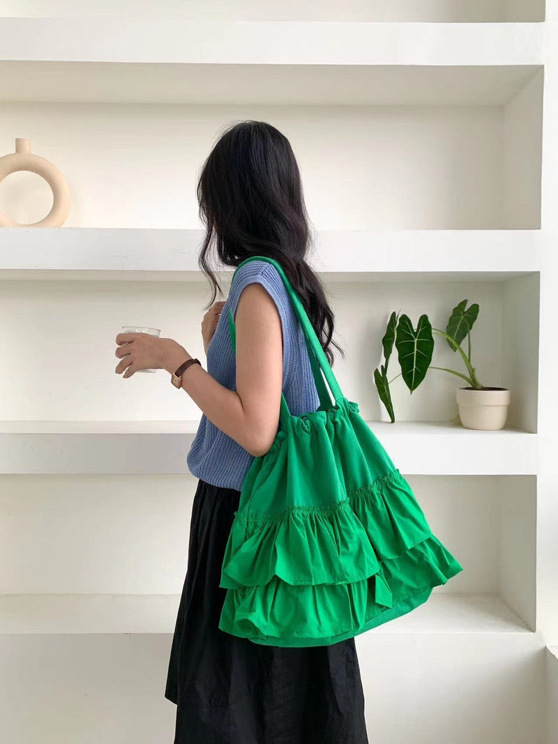 RUFFLE SHOULDER BAG