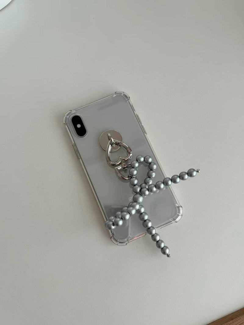 RIBBON SHINE PEARL KEY RING