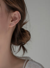 925 MINIMAL RING EARRING