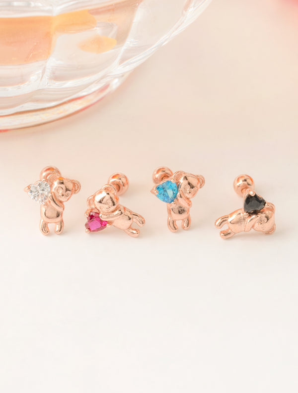 COLOR HEART BEAR PIERCING