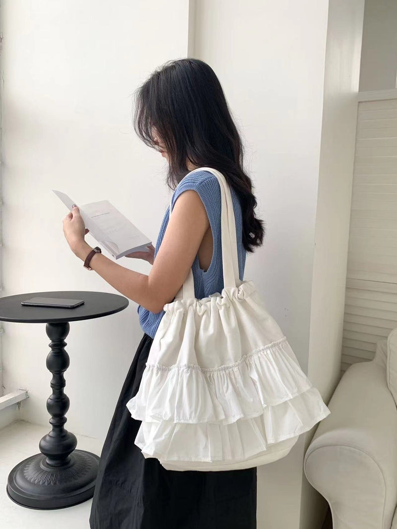 RUFFLE SHOULDER BAG