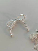 COLOR PEARL RIBBON SHOE CHARM