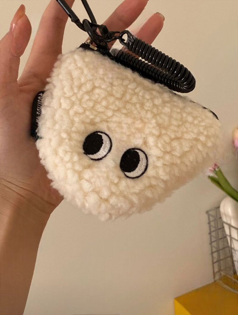 FLUFFY COIN WALLET KEY RING & BAG CHARM