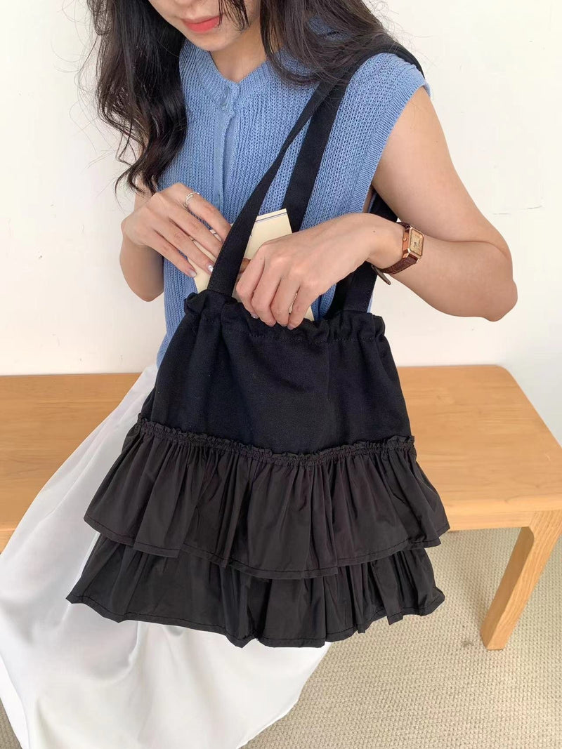 RUFFLE SHOULDER BAG