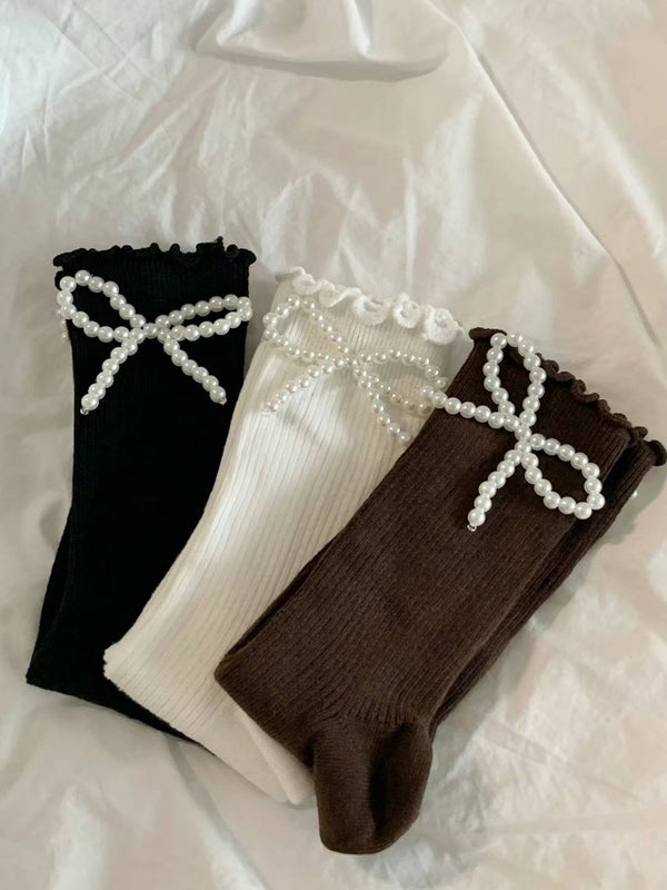 RIBBON PEARL SOCKS