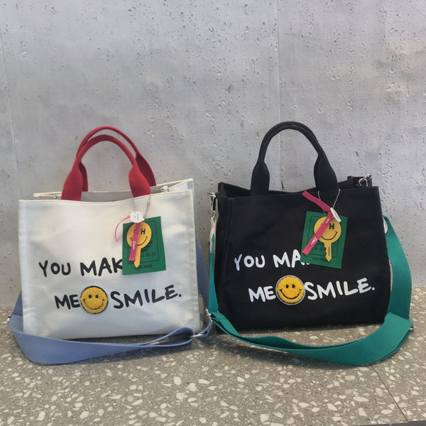 SMILE CANVAS TOTE BAG