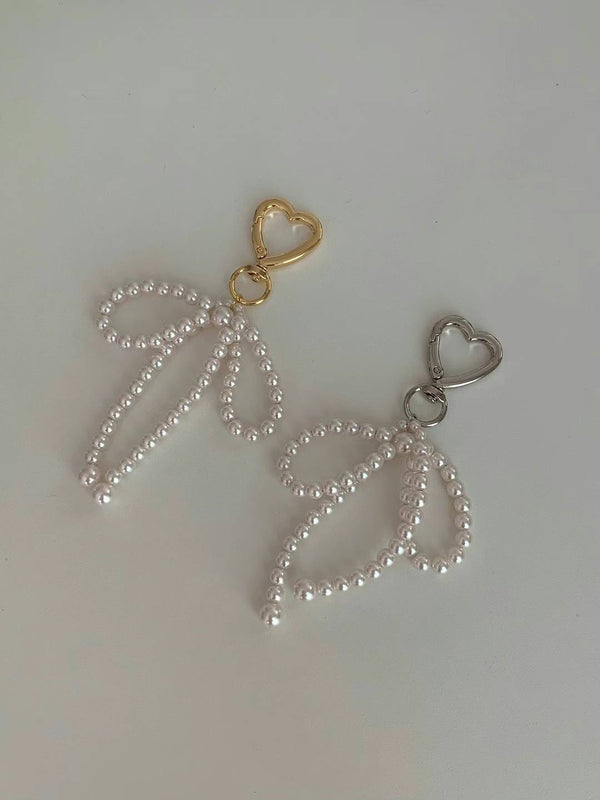 PEARL RIBBON KEY RING