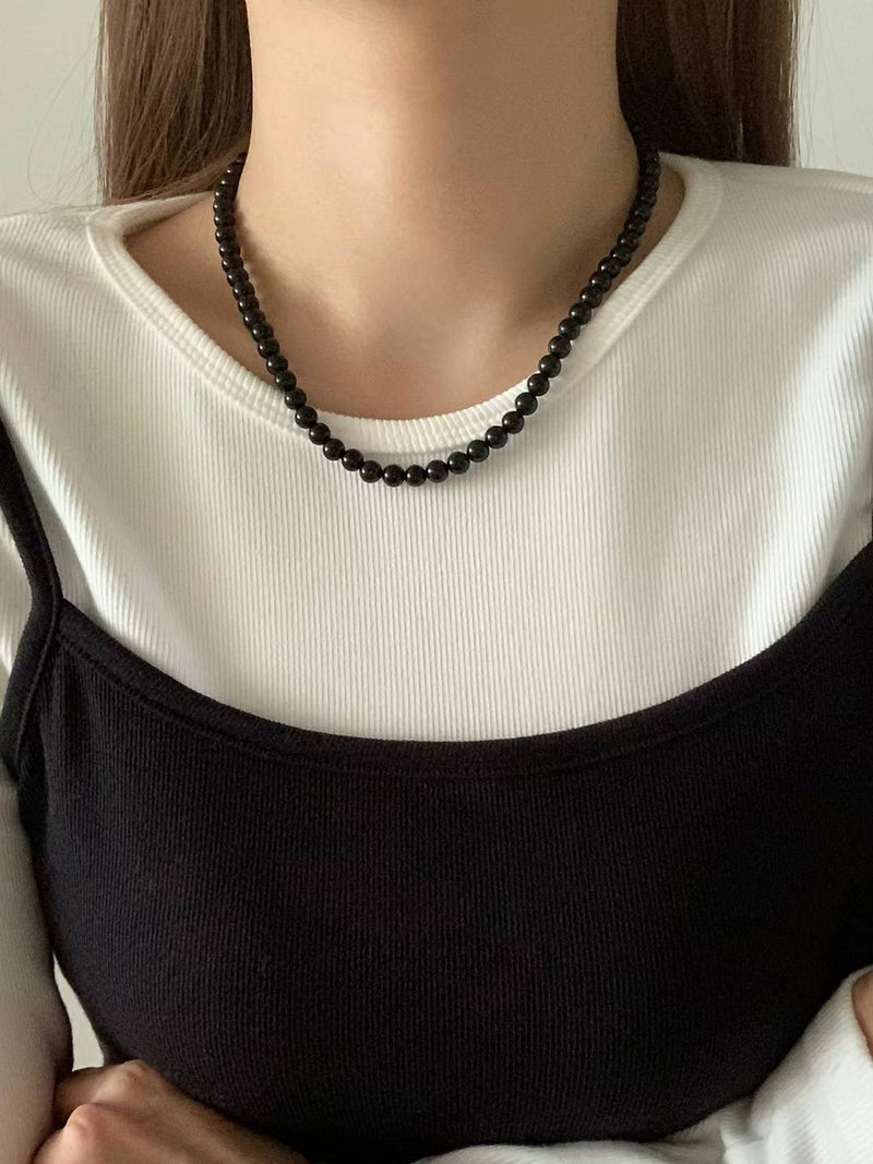 ONYX BLACK PEARL NECKLACE