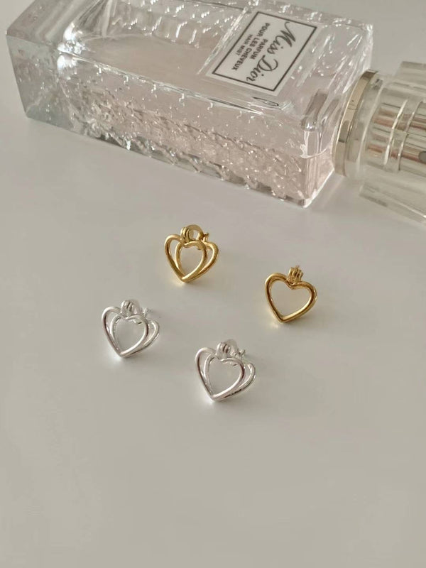 HEART HOOP EARRINGS