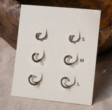 925 MINI CUBIC RING EARRINGS