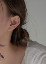 925 MINIMAL RING EARRING