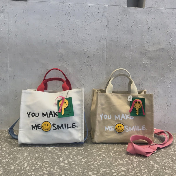 SMILE CANVAS TOTE BAG