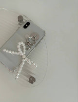 RIBBON SHINE PEARL KEY RING