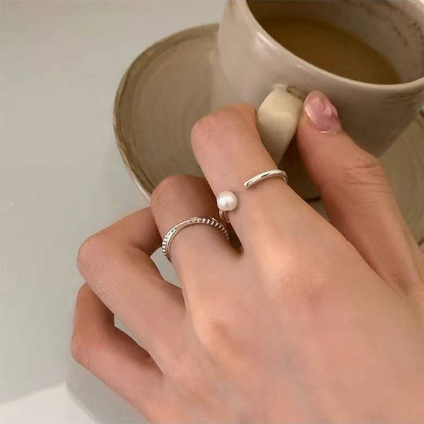 ODE PEARL RING SET