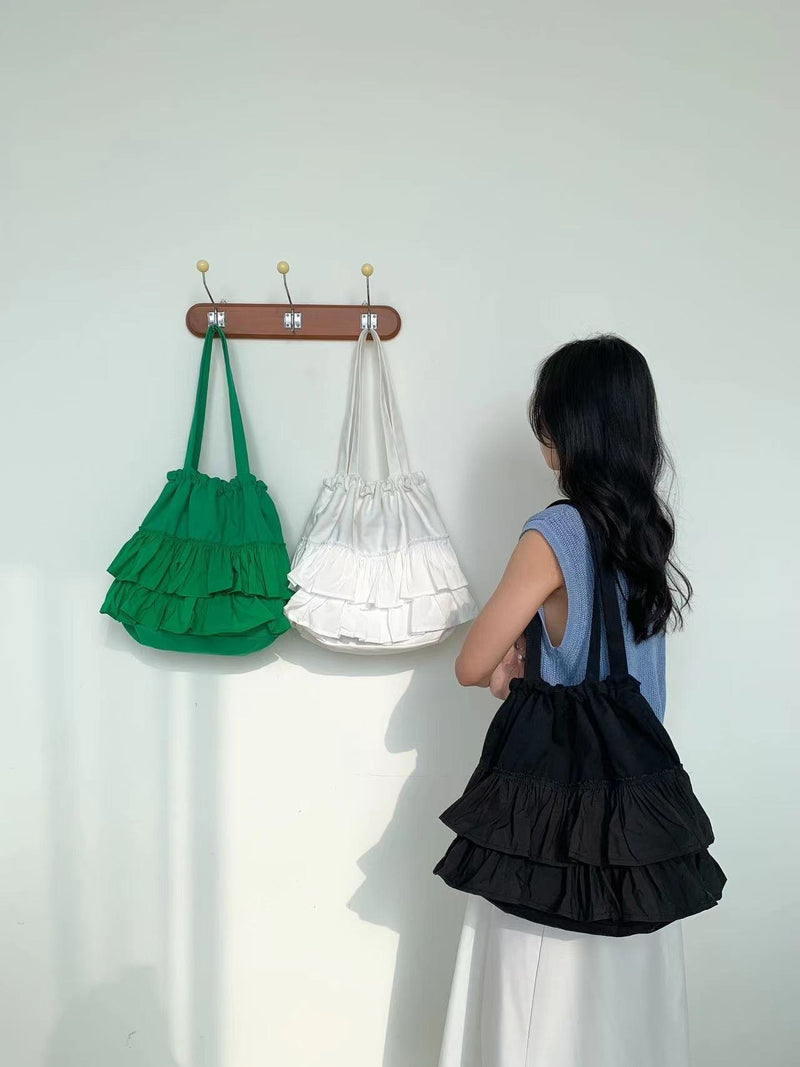 RUFFLE SHOULDER BAG