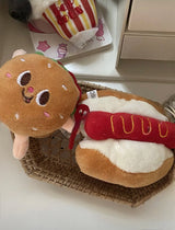 HAMBURGER SET KEY RING & BAG CHARM