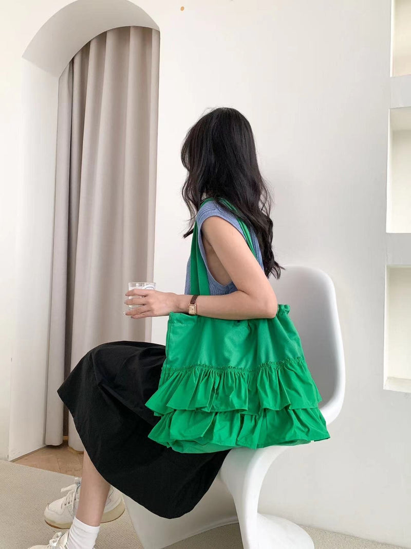 RUFFLE SHOULDER BAG