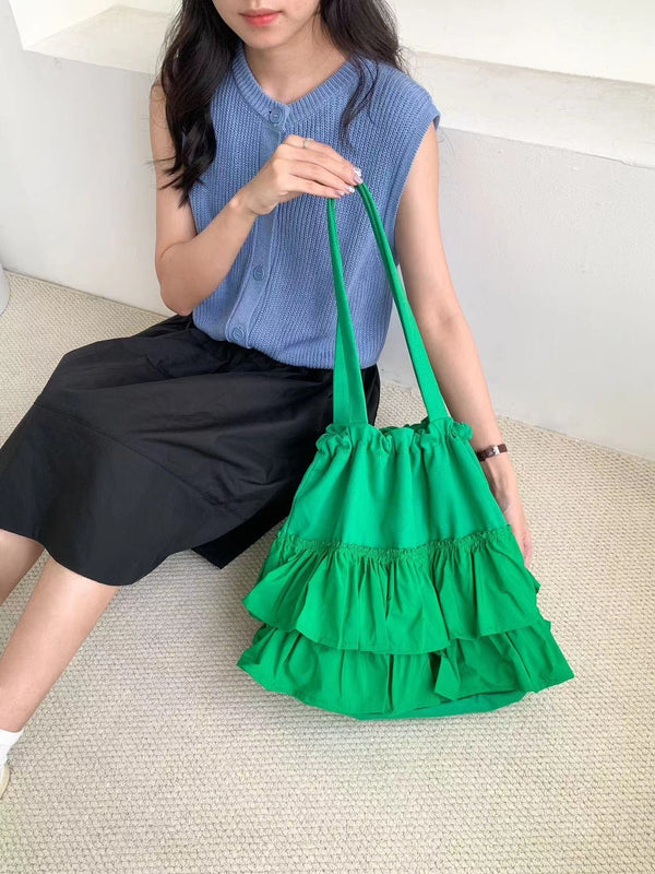 RUFFLE SHOULDER BAG