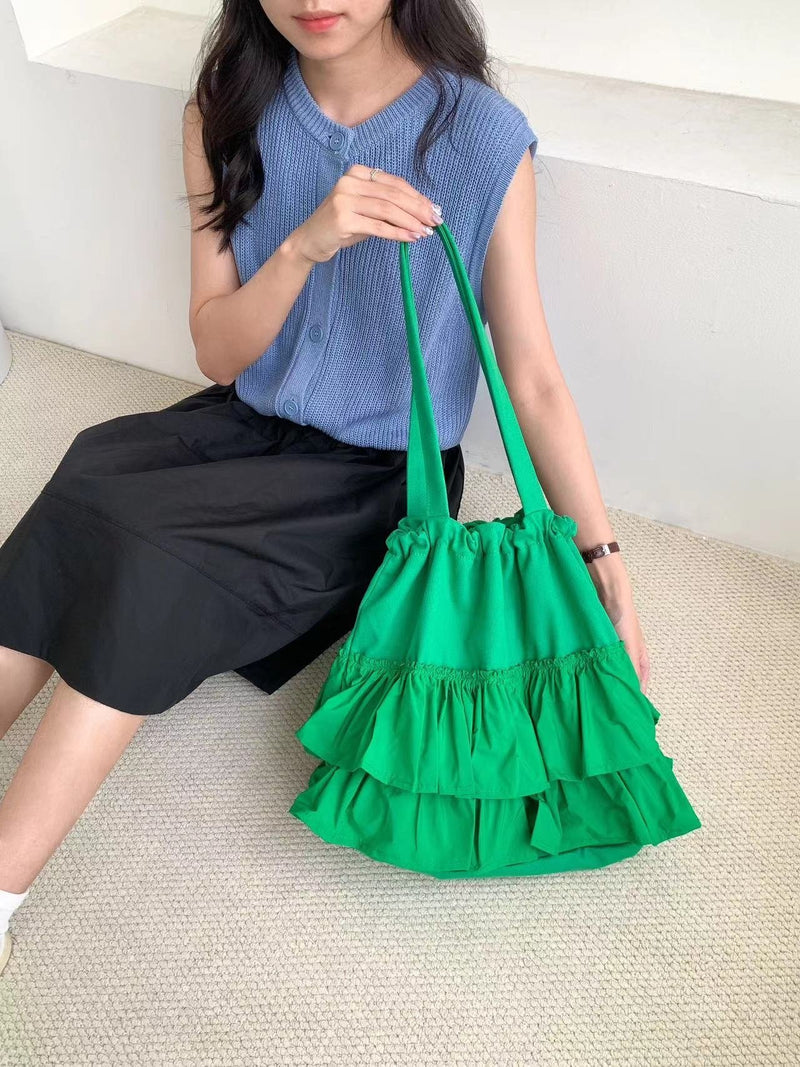 RUFFLE SHOULDER BAG