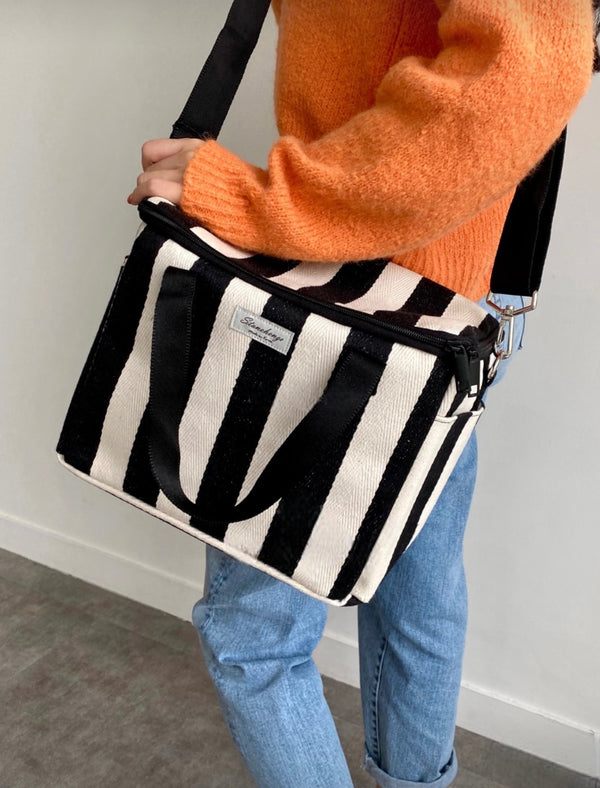 STRIPED COOLING BAG