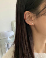 SILVER BALL EAR CUFF