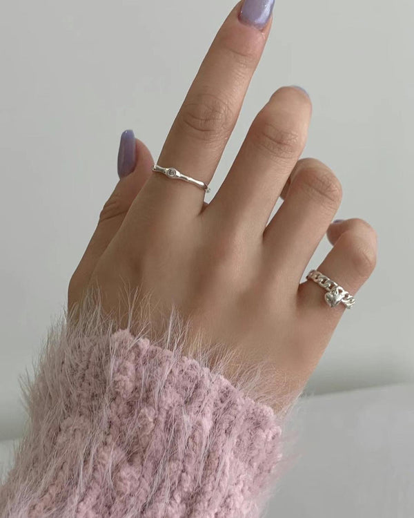 HEART CHAIN OPEN RING