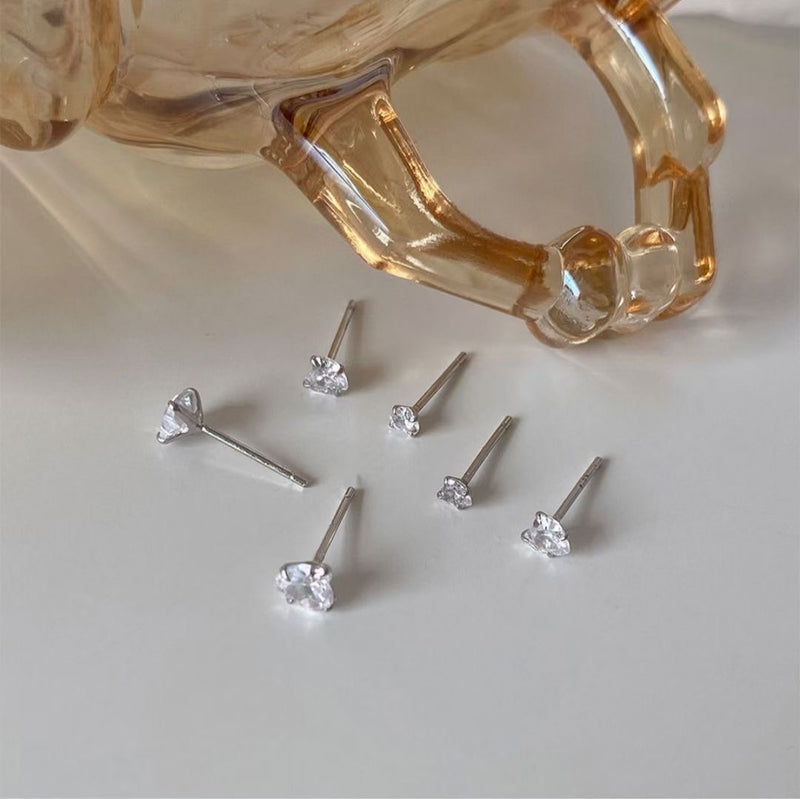 Daily Cubic Earrings 6pc Set