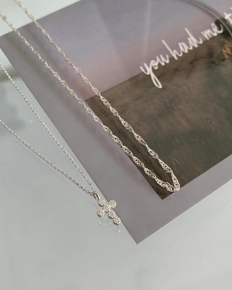 CUBIC CROSS NECKLACE