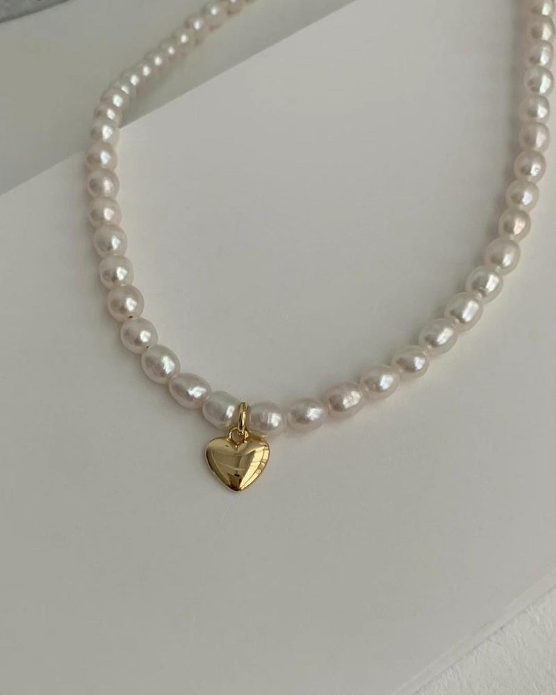 HEART & PEARL NECKLACE