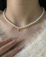 HEART & PEARL NECKLACE