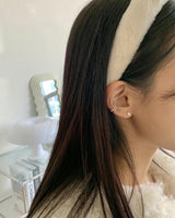 SILVER BALL EAR CUFF